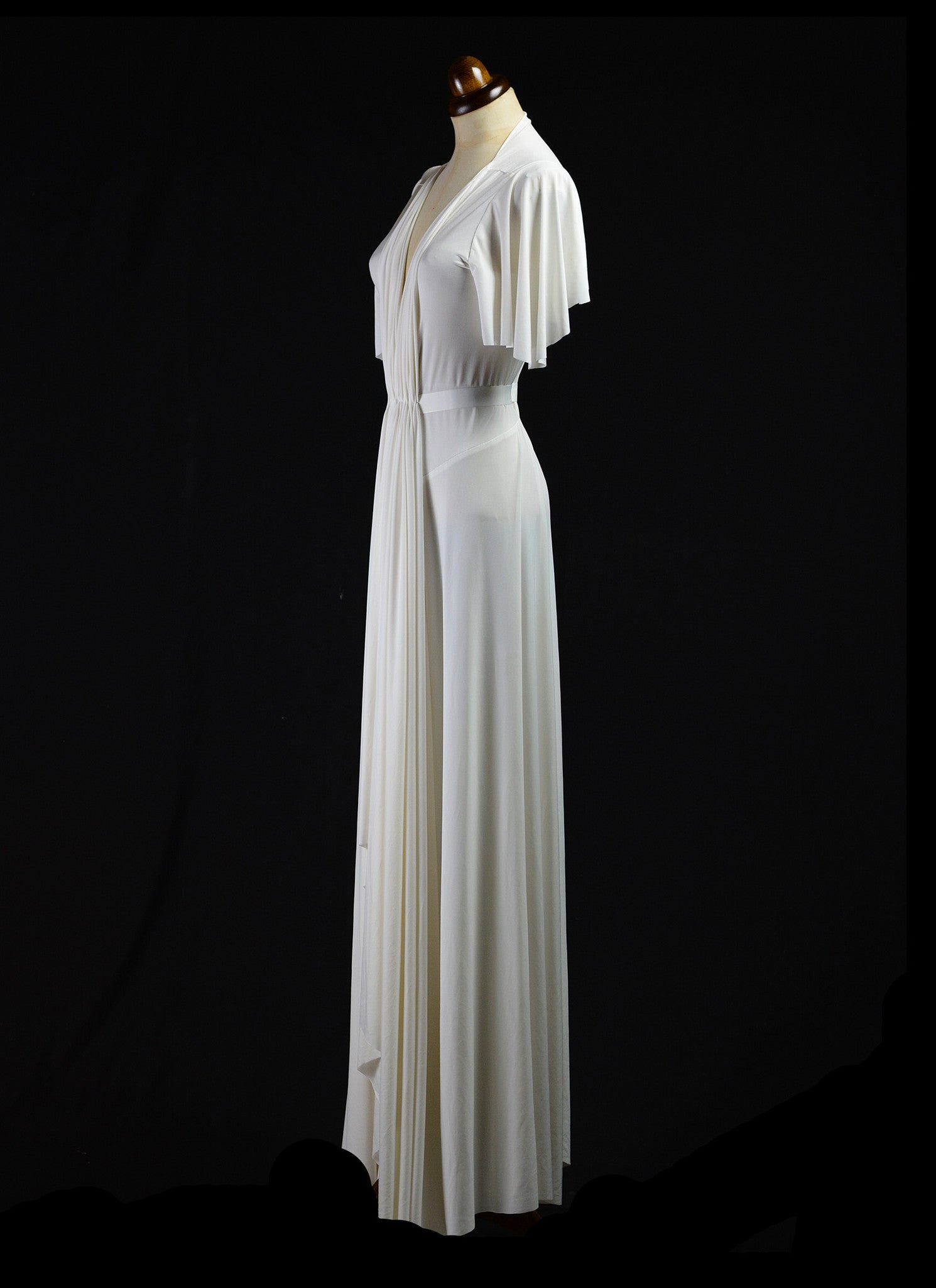 Bridal Draped Silk Jersey Gown - Paulette