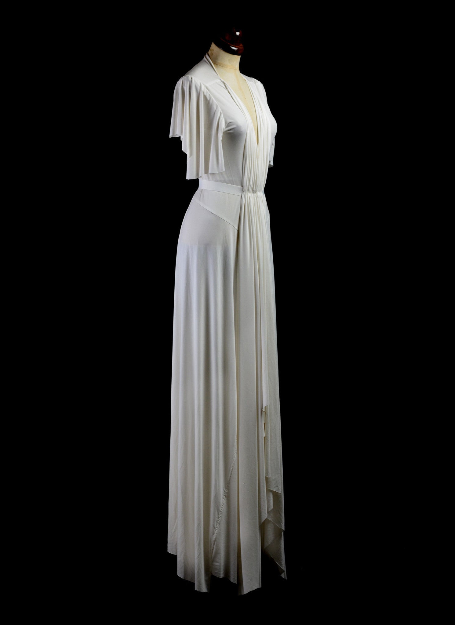 Bridal Draped Silk Jersey Gown - Paulette