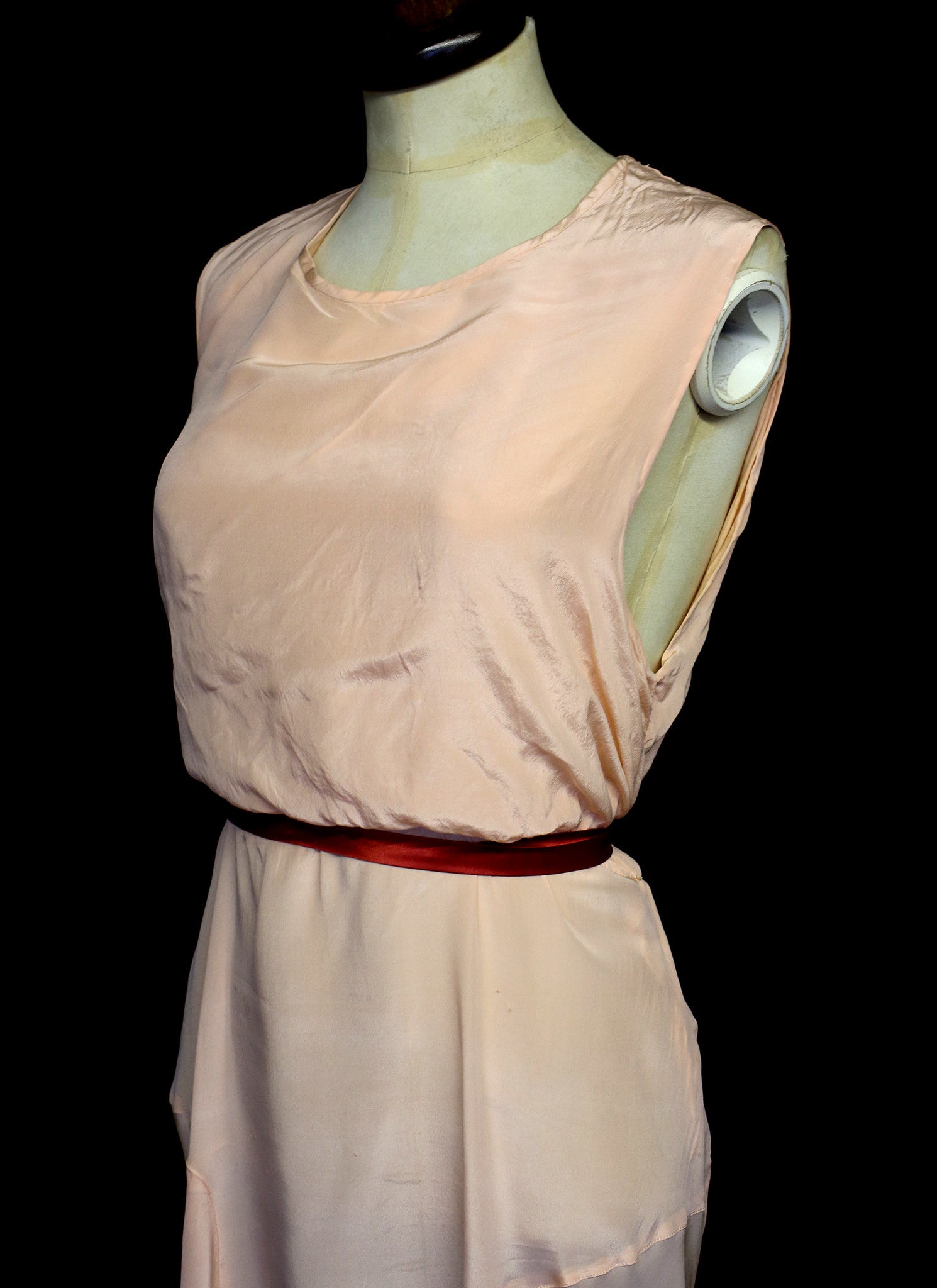 Vintage 1930s Pink Silk Dress