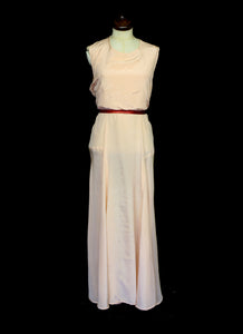 Vintage 1930s Pink Silk Dress