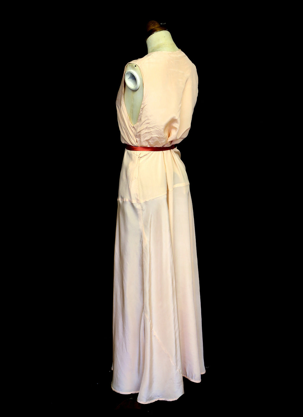 Vintage 1930s Pink Silk Dress