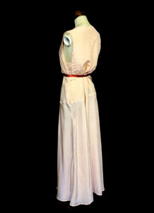 Vintage 1930s Pink Silk Dress