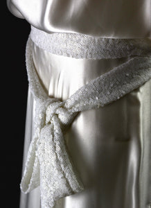Bespoke Silk Satin Bias Cut Wedding Dress