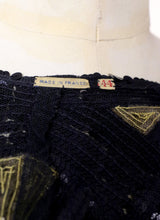 Vintage 1930s Black Deco Sequin Jacket