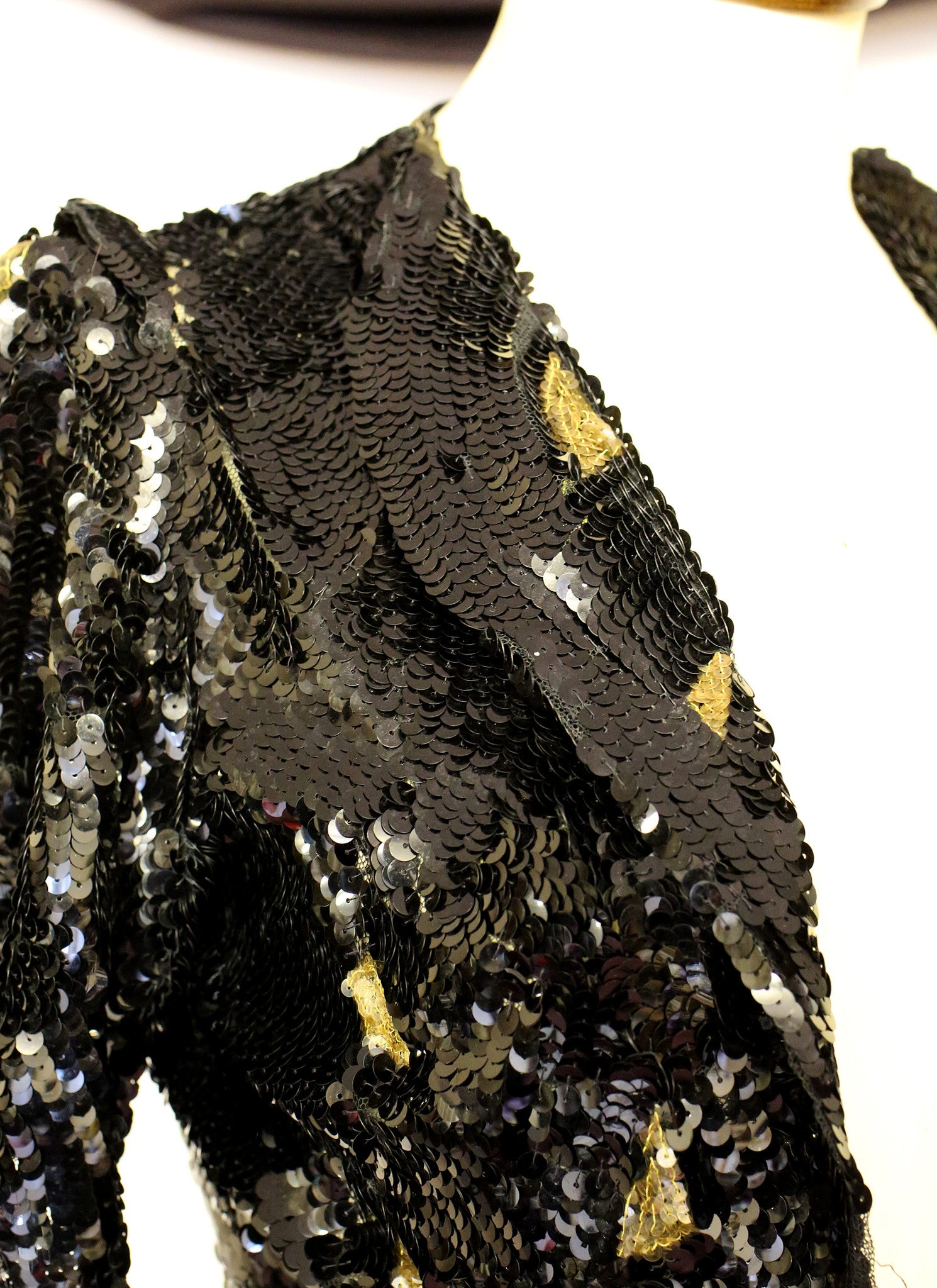 Vintage 1930s Black Deco Sequin Jacket