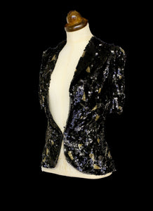 Vintage 1930s Black Deco Sequin Jacket