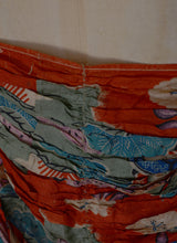 Vintage 1930s Orange Printed Silk Dress