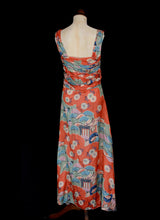 Vintage 1930s Orange Printed Silk Dress
