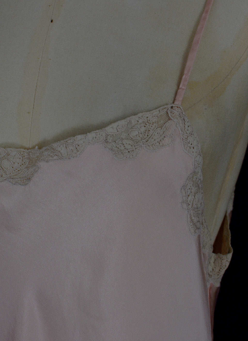 Vintage 1930s Pink Silk Slip Dress