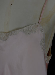 Vintage 1930s Pink Silk Slip Dress