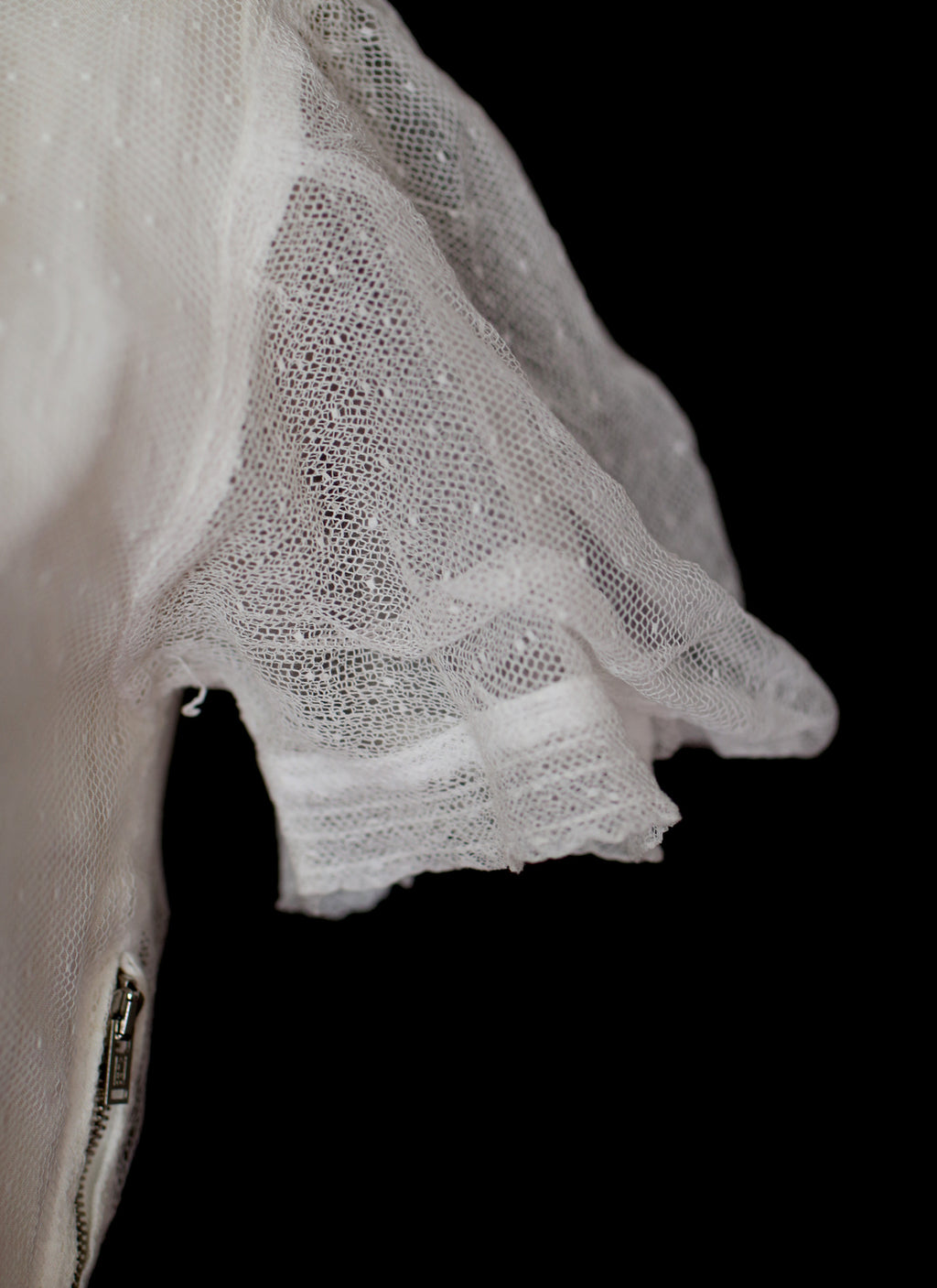 Vintage 1930s Ivory Pointe D'esprit Tulle Dress