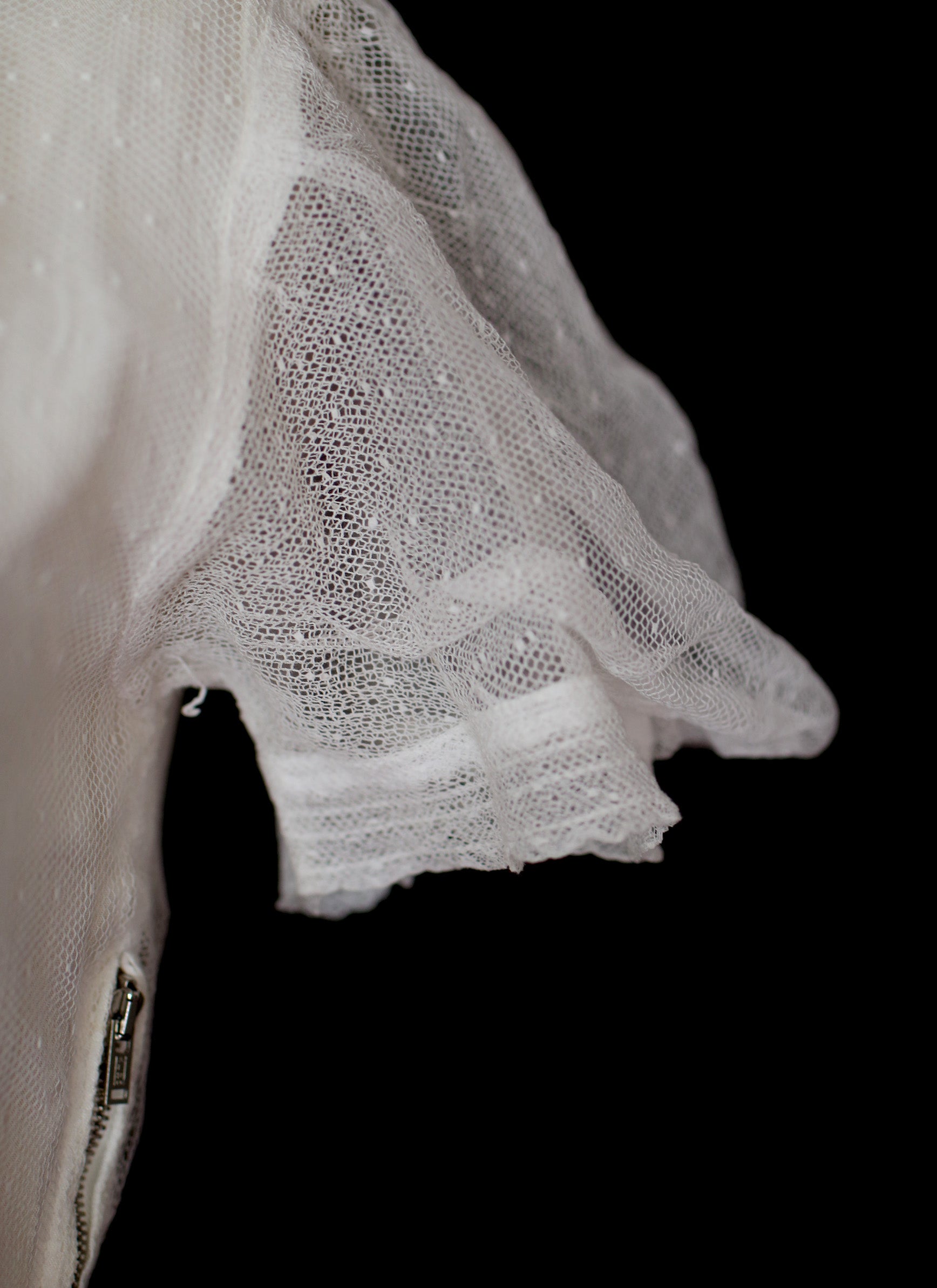 Vintage 1930s Ivory Pointe D'esprit Tulle Dress