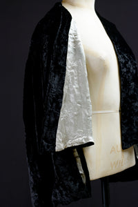 Vintage 1930s Black Velvet Kimono Jacket