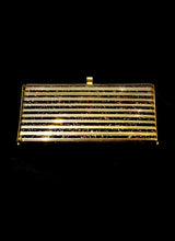 Vintage 1950s Gold Stripe Clutch Bag