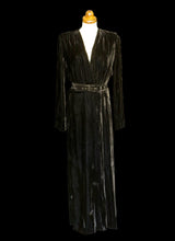 Vintage 1940s Black Velvet Wrap Dress