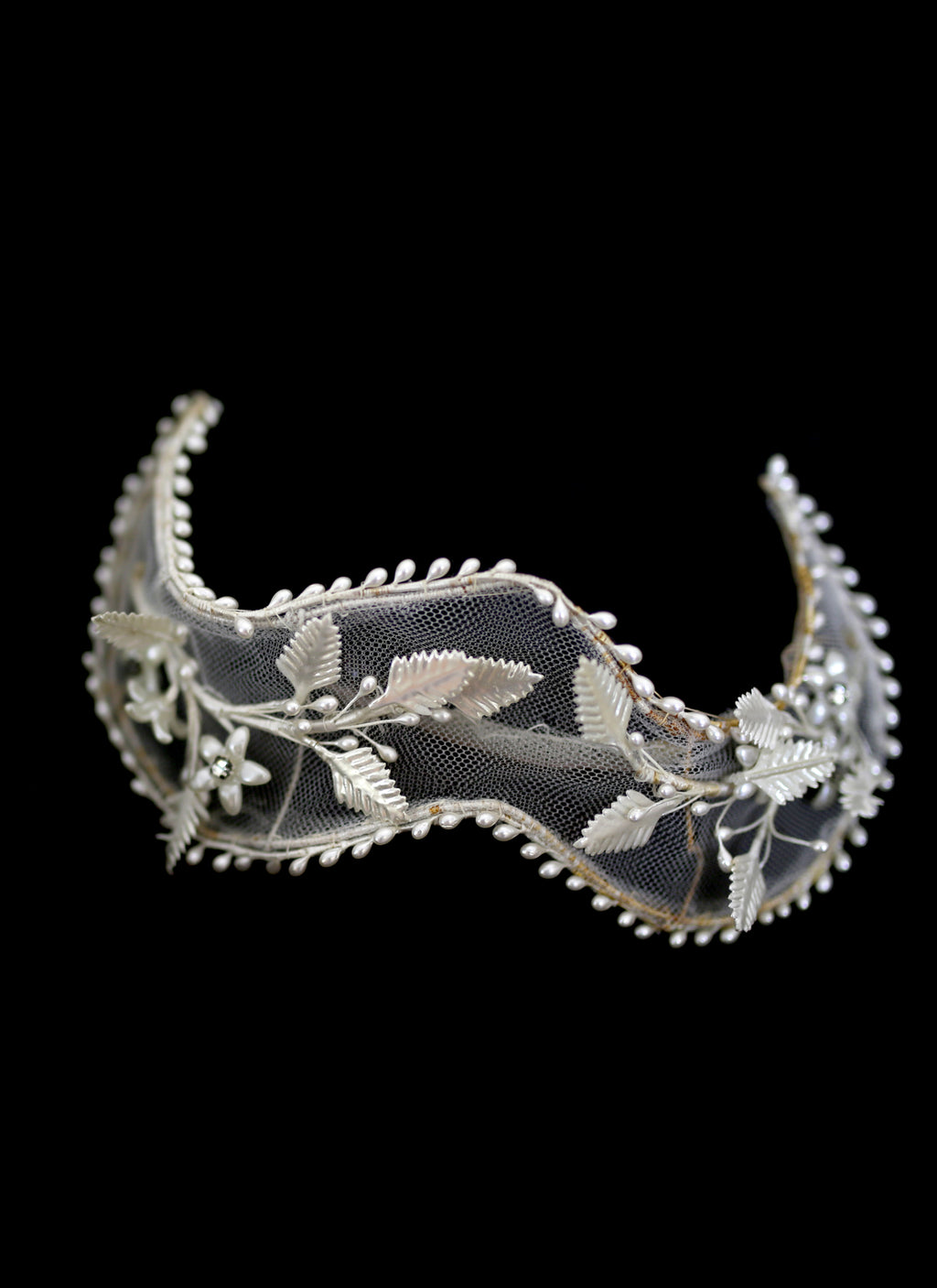 Vintage 1940s Pearl Wax Head Piece