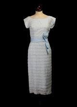 Original Vintage 1950s Blue Lace Dress