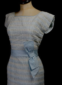 Original Vintage 1950s Blue Lace Dress