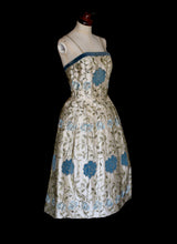 RESERVED Vintage 1950s Embroidered Dress