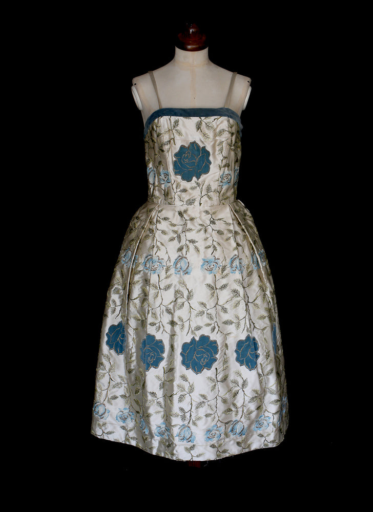 RESERVED Vintage 1950s Embroidered Dress