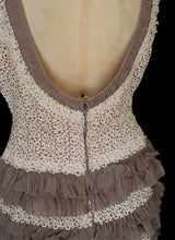 Vintage 1950s Lace Chiffon Flapper Dress