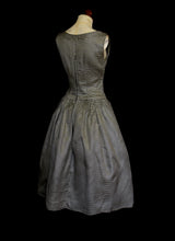 Vintage 1950s Stripe Brocade Dress