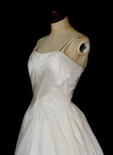 Vintage 1950s Satin Wedding Dress