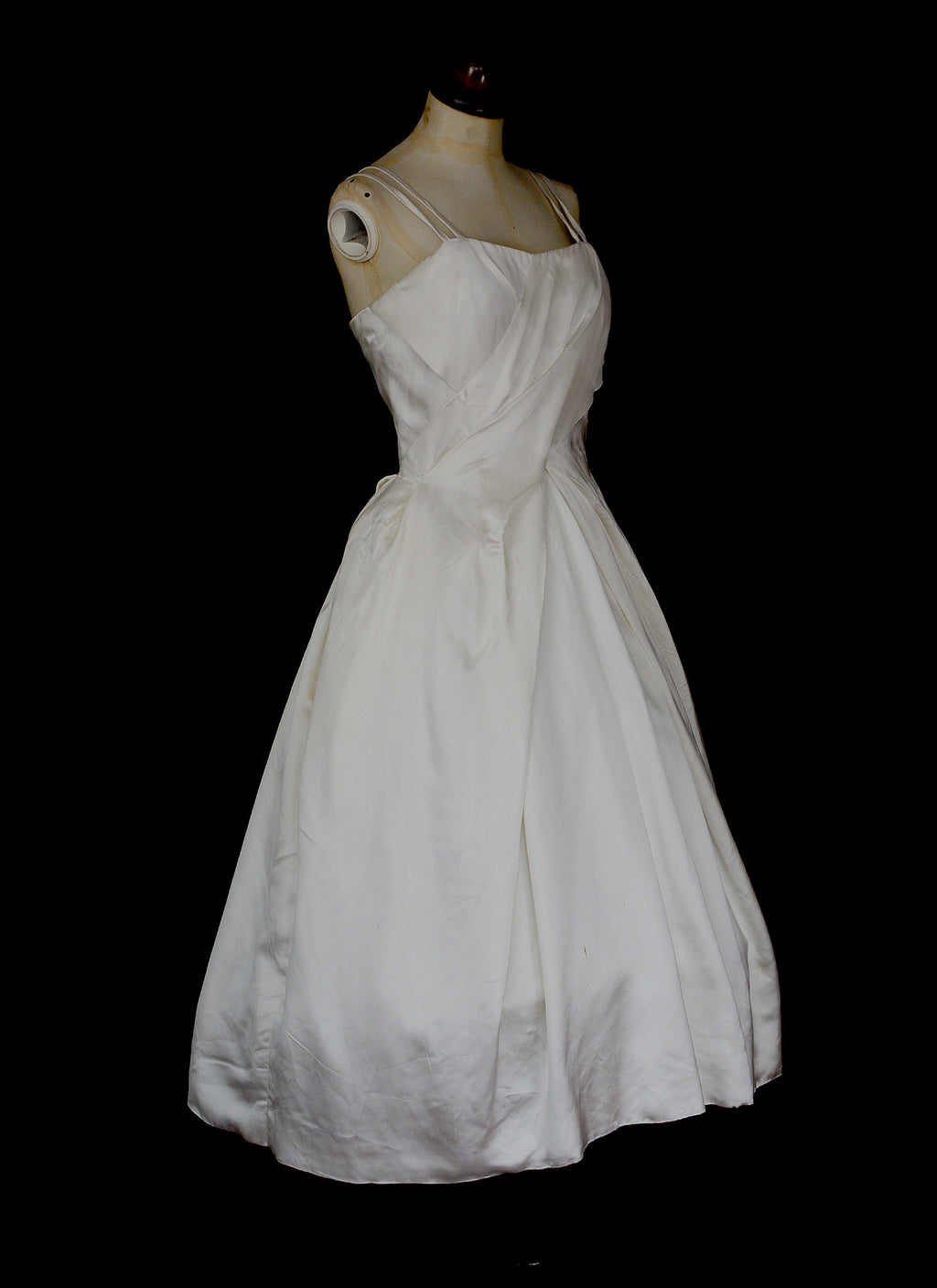 Vintage 1950s Satin Wedding Dress
