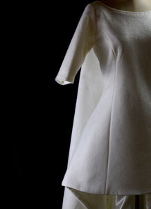 1960 - Wool Felt Mini Dress - S