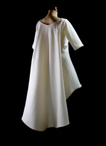 space age 1960s inspired wool cape back dress