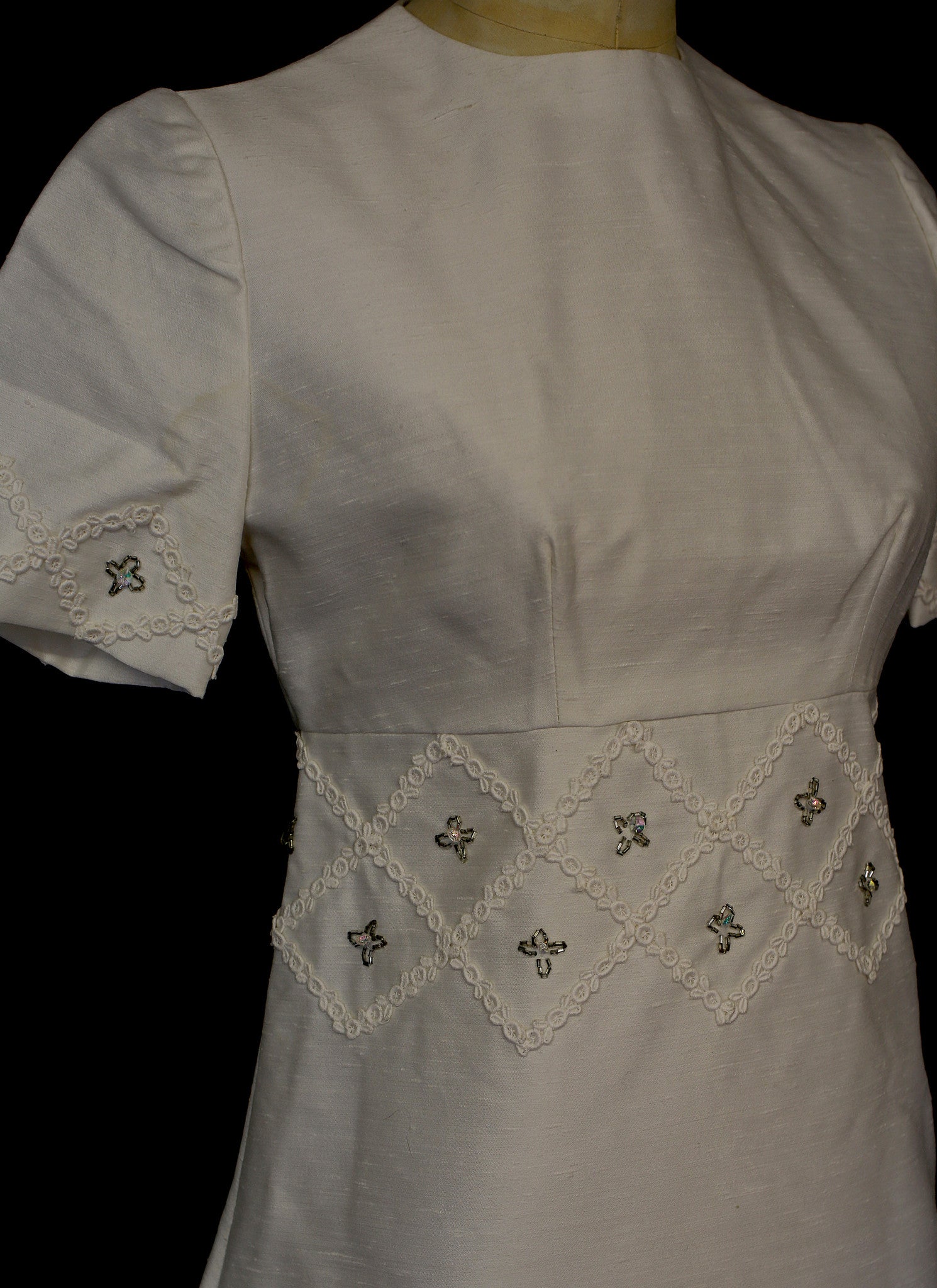 Vintage 1960s Mini Mod Wedding Dress