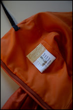 Vintage 1980s Orange Silk Full Skirt Dress M