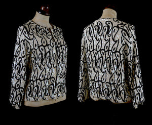 Vintage 1950s Monochrome Sequin Jacket