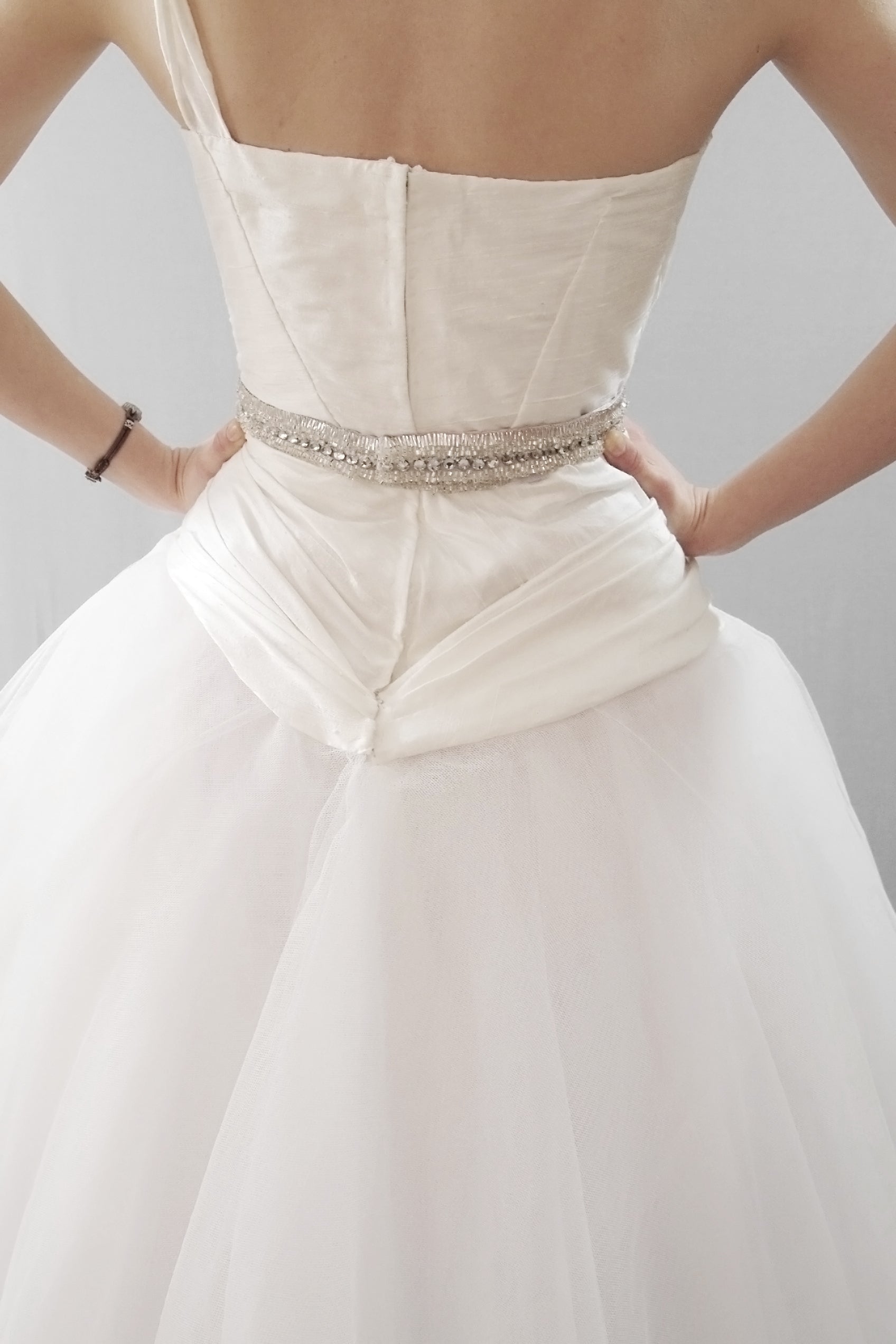 Astor - Silk and Tulle Asymmetric Ballerina Gown