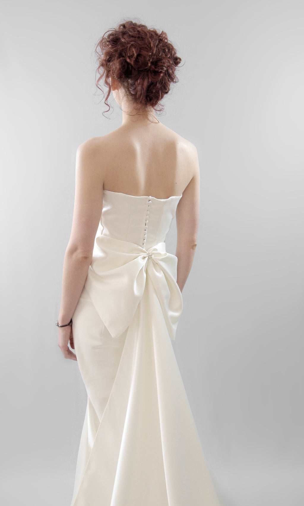 Swanson - Silk Satin Bow Back Hourglass Gown
