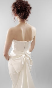 Swanson - Silk Satin Bow Back Hourglass Gown