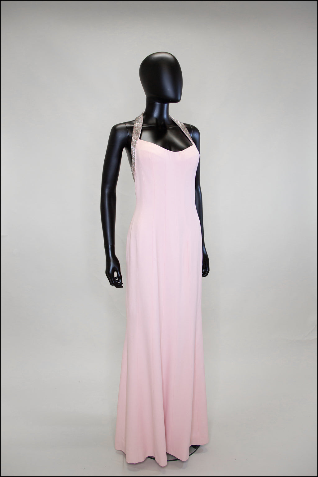 Vintage 1990s Bruce Oldfield Pink Silk Couture Gown