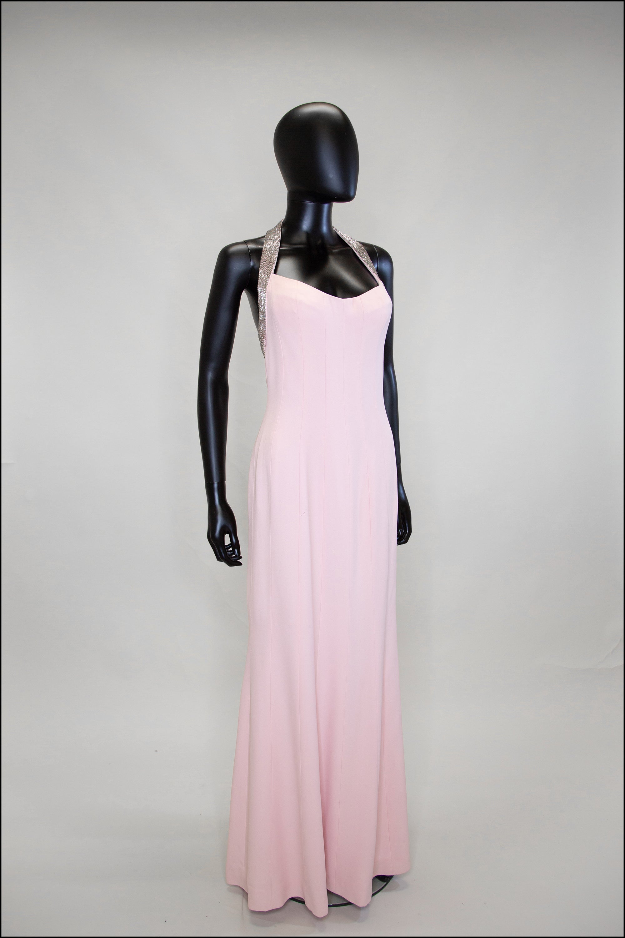 Vintage 1990s Bruce Oldfield Pink Silk Couture Gown