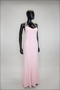 Vintage 1990s Bruce Oldfield Pink Silk Couture Gown