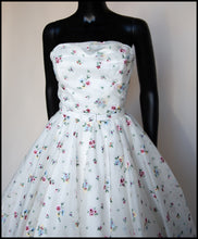 Spring Rose - Ivory Floral Embroidered Silk Dress