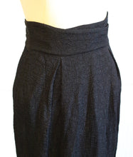 Vintage 1980s High Waisted Black Crepe Pencil Skirt
