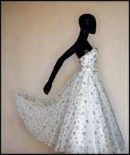 Spring Rose - Ivory Floral Embroidered Silk Dress