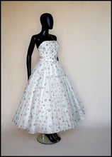 Spring Rose - Ivory Floral Embroidered Silk Dress