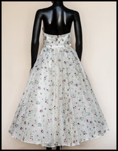 Spring Rose - Ivory Floral Embroidered Silk Dress
