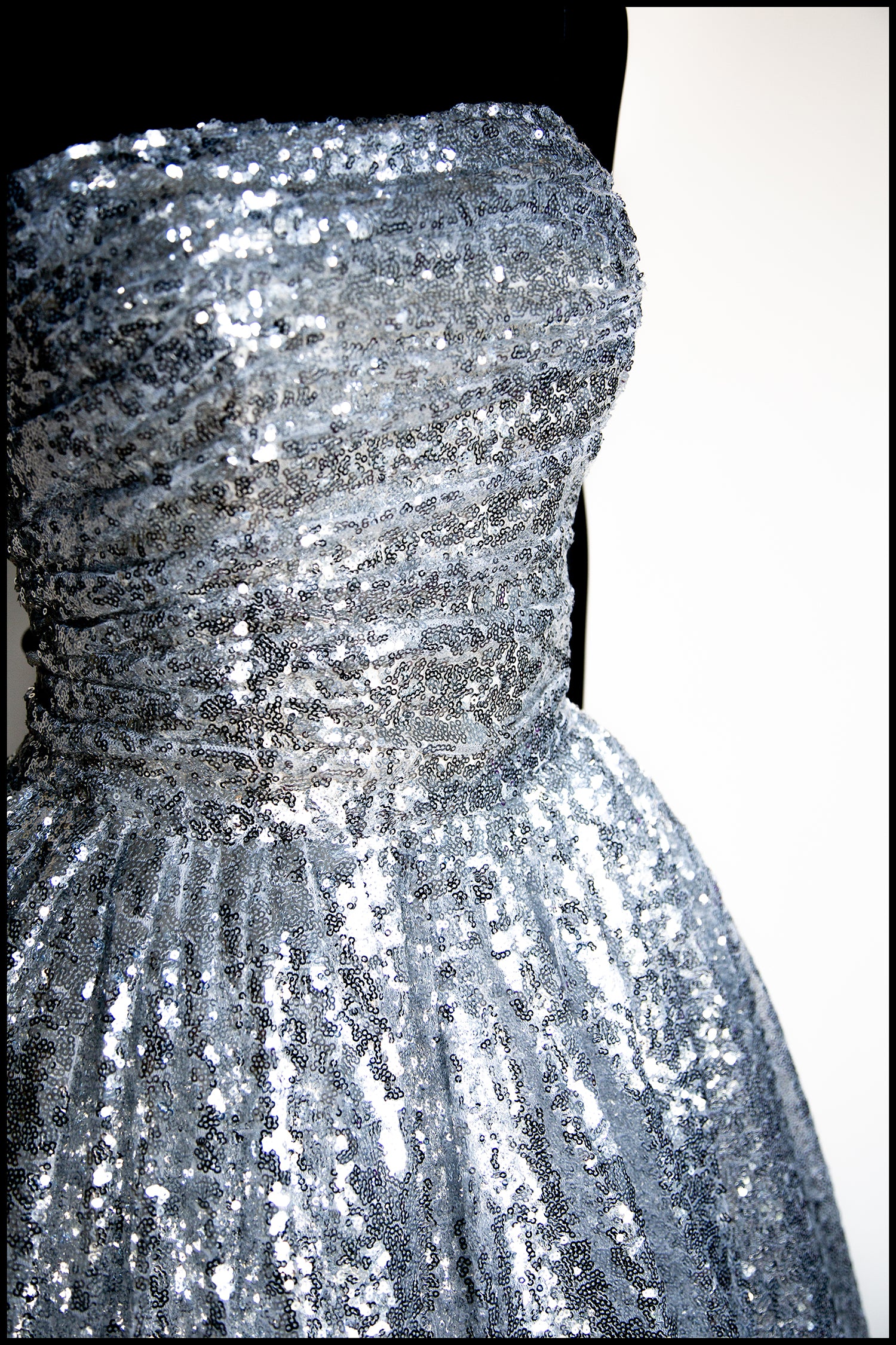 Enchanted - Silver Sequin Midi Dress