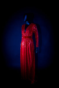 Vampess - Red Sequin Maxi Gown