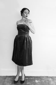 Crimson Red Velvet Cocktail Dress