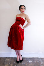 Crimson Red Velvet Cocktail Dress