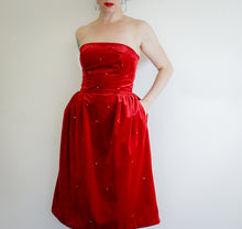 Crimson Red Velvet Cocktail Dress