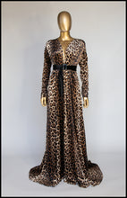 RESERVED Vampess - Leopard Print Velvet Gown